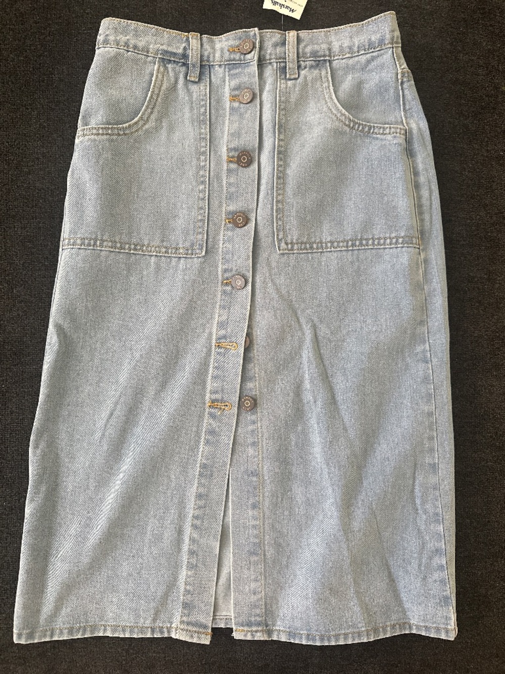 Denim Button Up Skirt